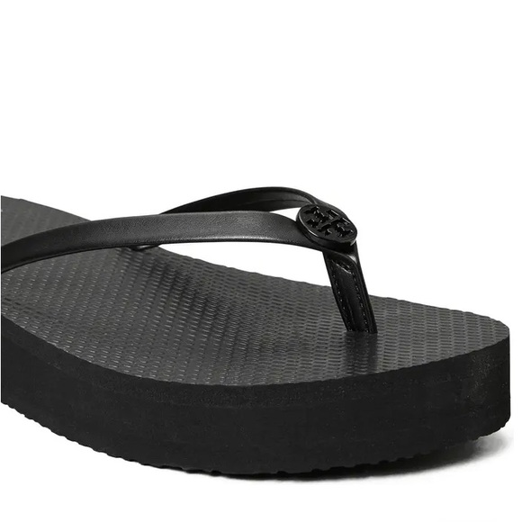 Tory Burch Black Flatform Flip Flop NWT - Picture 7 of 12